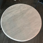 Marble table used with metal base, 60 cm diameter