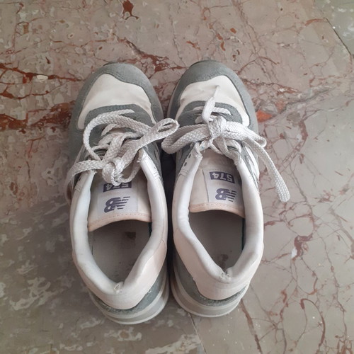New Balance sneakers size 36.5, white and green