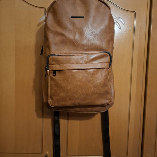 Exclusivo Brown Leatherette Backpack new