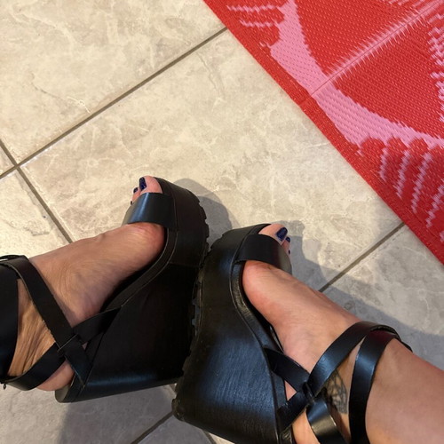 Ale black platform shoes size 37
