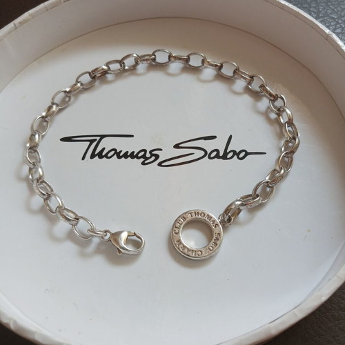 Thomas Sabo silver bracelet like new, 925 charm club