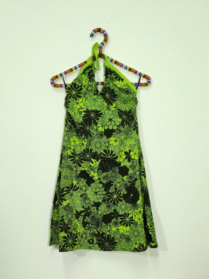 Women's summer mini midi dress halter neck floral print new S M L