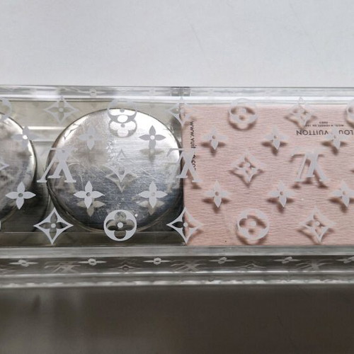 Louis Vuitton Bougies de Voyage plexiglass case and candle set, vintage