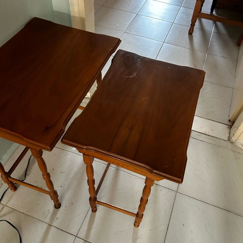 Wooden coffee table set used