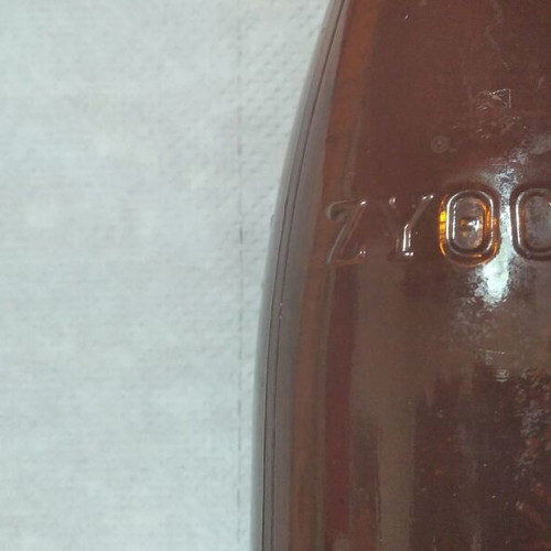 Antique rare Zythos FIX bottle used 1930-1950 brick color