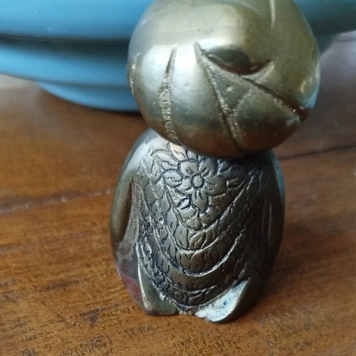 Bronze Sufi scholar figurine, vintage, 1950s
