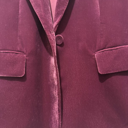 Mango Velvet Blazer like new, magenta color