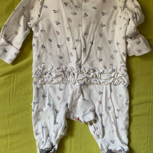Cotton baby bodysuits used, pack of 4, 0-3 months, girl, Mothercare and Orchestra