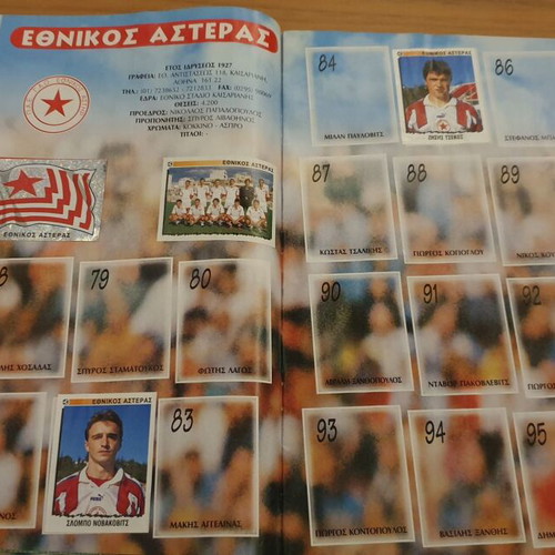 Panini Football Album 1998-99 used with 110 stuck stickers