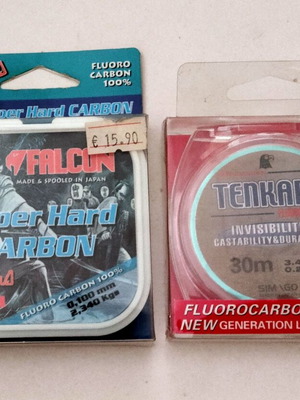 Fishing lines carbon fluorocarbon 2 pieces new