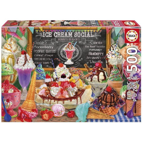 Ice Cream Shop Puzzle 500 pieces new 2D