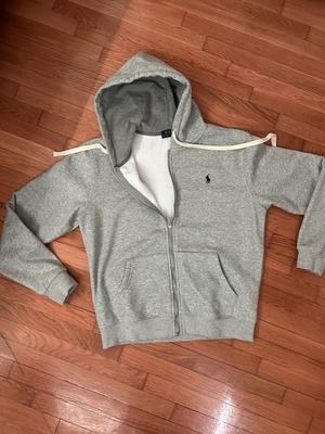 Ralph Lauren zip-up hoodie, grey, size M