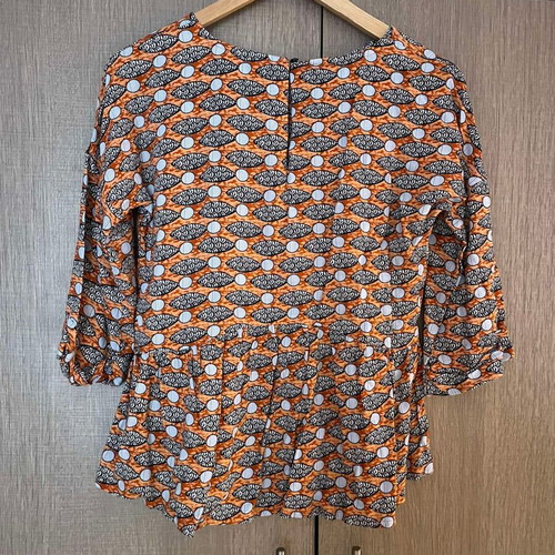 Compania Fantastica blouse used, printed, size Small