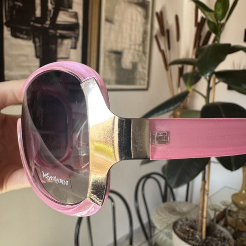 YSL sunglasses Y2K pink, like new