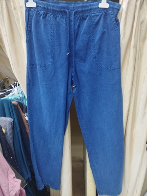 Men's Linen Pants Color Denim 100% Cotton Sizes M-3XL New