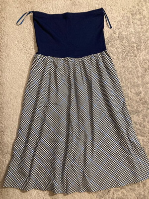 Mexx στραπλες φόρεμα σαν καινούργιο, άσπρο και μπλε, μέγεθος M