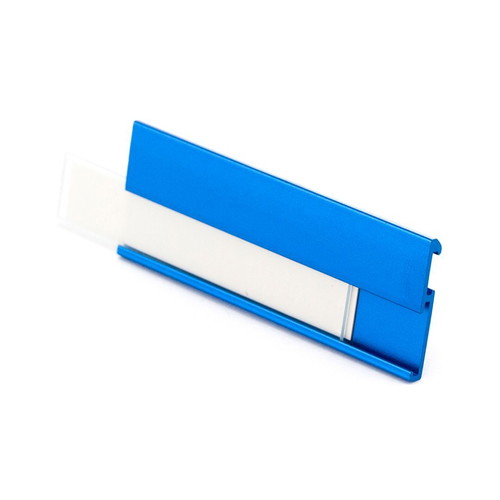 Id badge name tag new, aluminum with clip
