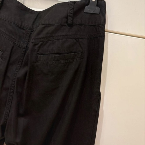 Bershka black pants new, high-waisted with pleats