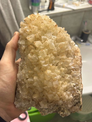 Large calcite crystal cluster new