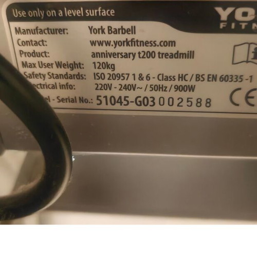 York T200 Anniversary treadmill like new