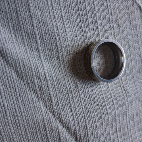 Steel ring silver and gold color like new