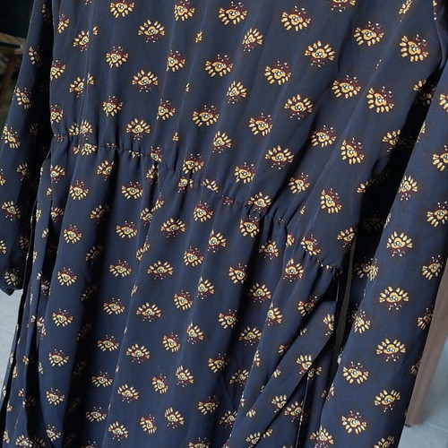 More & More navy dress size 38 like new with print and belt