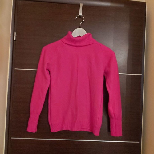 Women's turtleneck sweater used, wool, pink