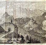  1814 Σούλι κάστρο  γερμανική χαλκογραφία σπάνια