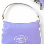 Von Dutch purple and pink purse with white trim