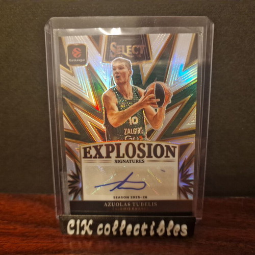 Panini Euroleague Select Zalgiris Explosion Signatures Tubelis Auto new