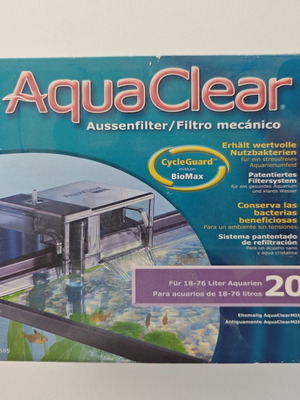 AquaClear 20 Power Filter new with multi-stage filtration