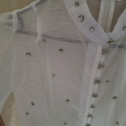 Transparent shirt like new, white, size M