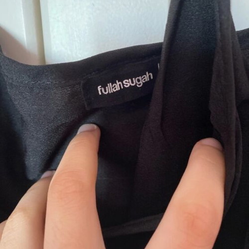 Fullah Sugah black top new, tailored from XL to XS-S