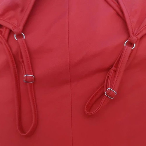 Red Jumpsuit XL-4XL New, Elastic Summer One-Piece with Pockets