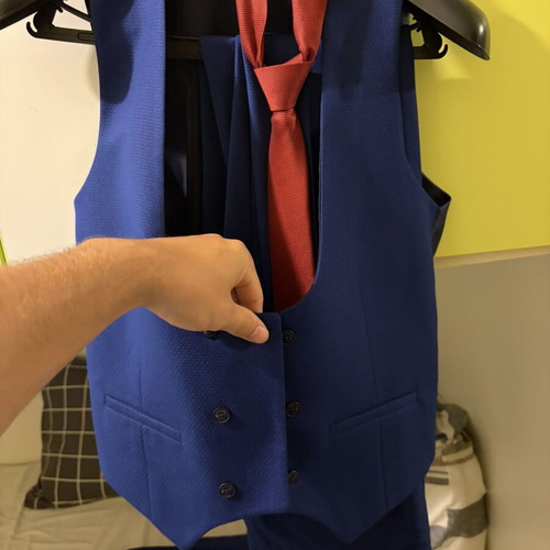 Massimo Rossi men's suit, blue, size 48