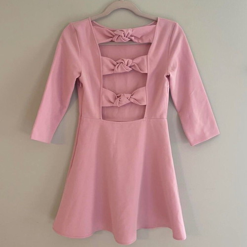 Zara pink dress used small with special back bows open back