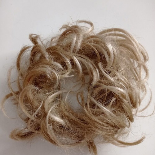 Hair scrunchies with hair extensions