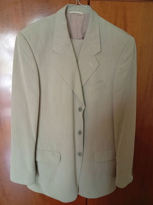 Men's spring-summer suit beige ice color like new