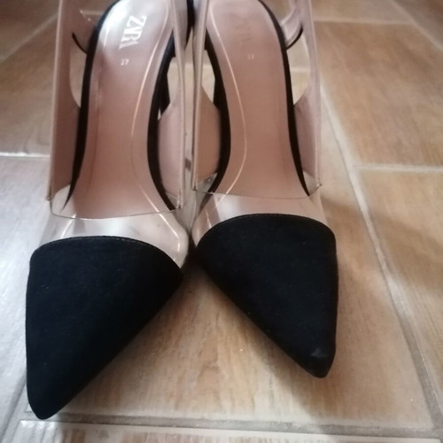 Zara sandals like new, size 37, black and beige