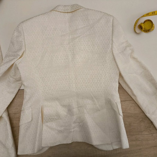 Massimo Dutti women's suit 36 ivory like new (jacket & skirt)