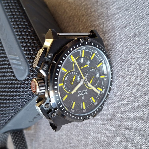 Festina F16971/3 Chrono-Bike wristwatch like new, black and yellow