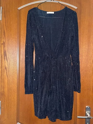 Pull & Bear black metallic dress large, like new