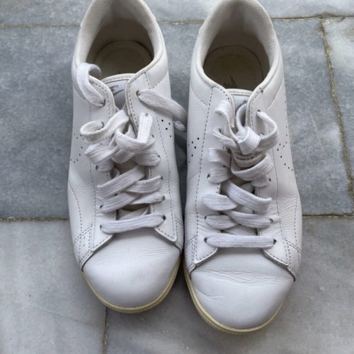 Nike leather athletic shoes used, size 36.5, white