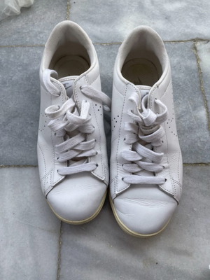 Nike leather athletic shoes used, size 36.5, white