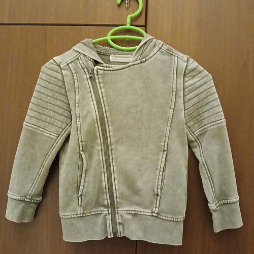 H&M Fall Jacket with Hood for 6-Year-Old Boy, Used, Gray