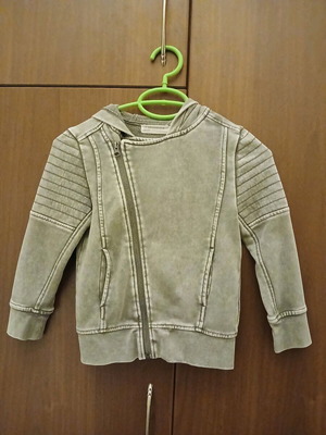 H&M Fall Jacket with Hood for 6-Year-Old Boy, Used, Gray
