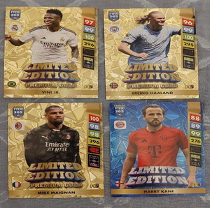 panini fifa 365 adrenalyn xl 2025 SET LIMITED EDITION PREMIUM GOLD HAALAND, MAIGNAN, VINI JR ΜΙΚΡΕΣ