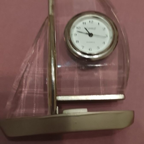 Sailboat crystal clock used