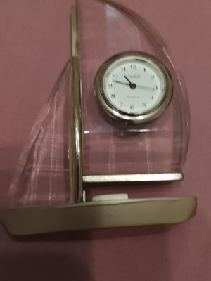 Sailboat crystal clock used