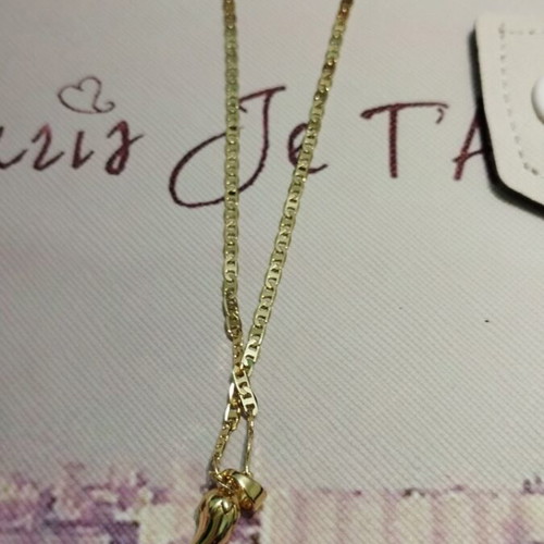Gold plated steel necklace with pendant new